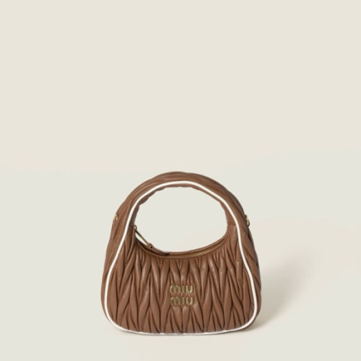 ❤미우미우 여성 완더 마테라쎄 호보 백 - Miumiu Womens Wander Matelasse Hobo Bag - mib5317x