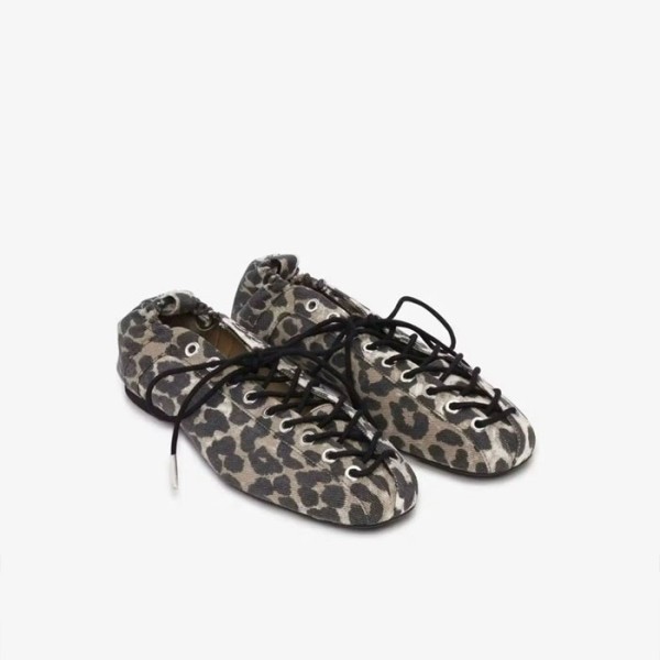 ❤가니 여성 올레텍스 레이스업 발레리나 - Ganni Womens Oleatex Lace-Up Ballerinas - lvs5624x