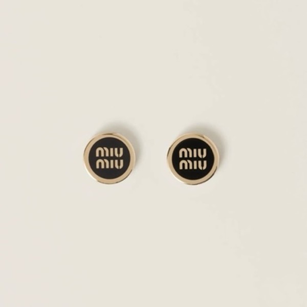 ❤미우미우 여성 에나멜 메탈 귀걸이 - Miumiu Womens Enameled Metal Earrings - acc5376x