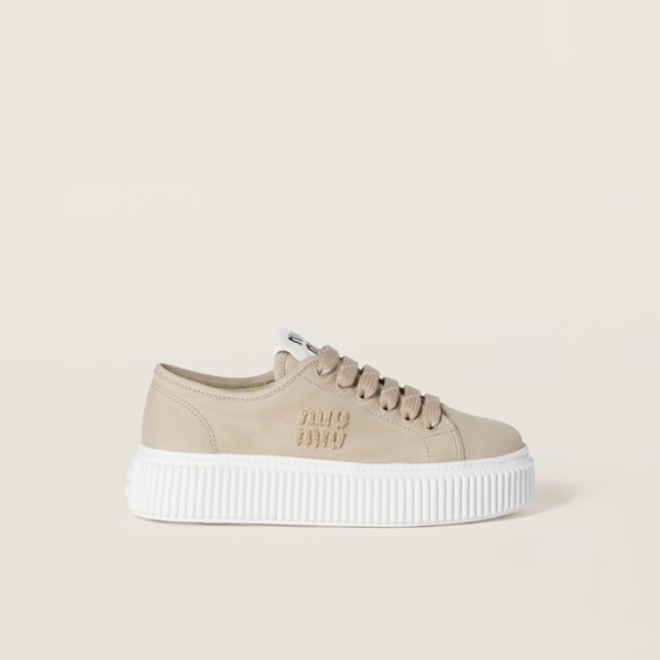 ❤미우미우 여성 로고 장식 데님 스니커즈 - Miumiu Womens Logo Decorated Denim Sneakers - mis5642x