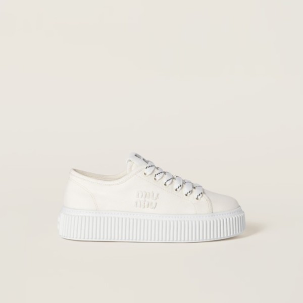 ❤미우미우 여성 로고 장식 데님 스니커즈 - Miumiu Womens Logo Decorated Denim Sneakers - mis5643x