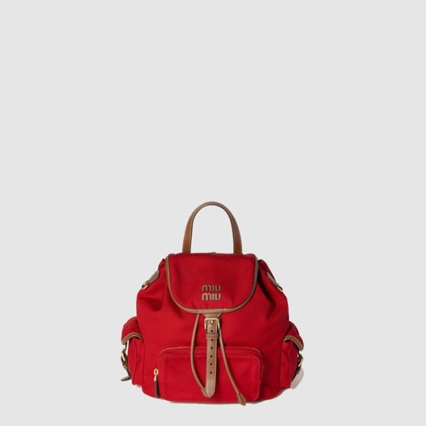 ❤미우미우 여성 캔버스 가죽 백팩 - MiuMiu Womens Canvas Leather Backpack - mib5400x