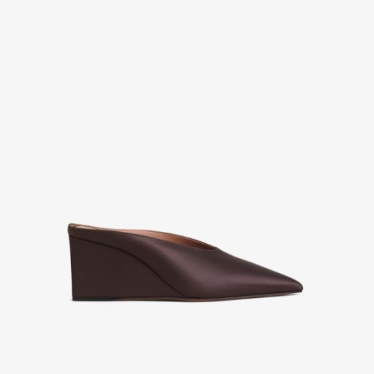 ❤알라이아 여성 새틴 큐브 웨지 뮬 - Alaia Womens Cube Wedge Mules In Satin - als5671x
