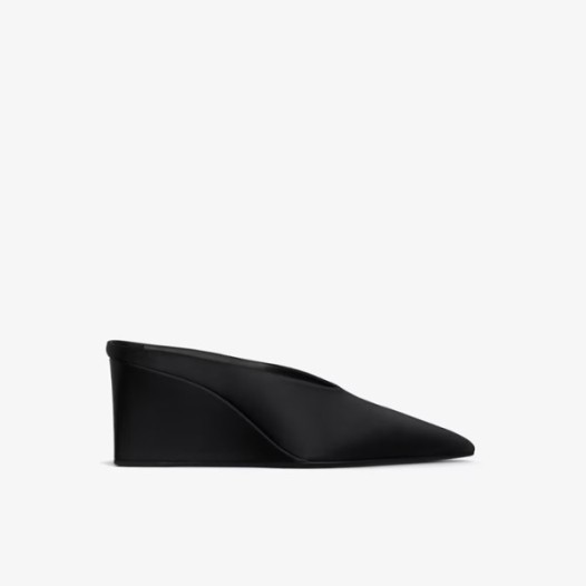 ❤알라이아 여성 새틴 큐브 웨지 뮬 - Alaia Womens Cube Wedge Mules In Satin - als5672x