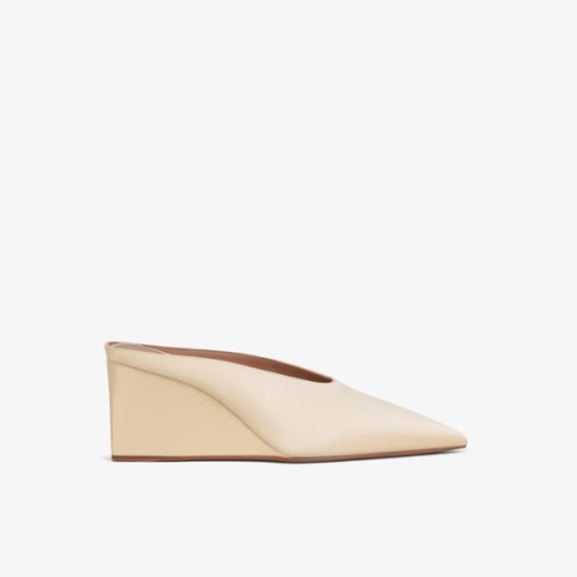 ❤알라이아 여성 새틴 큐브 웨지 뮬 - Alaia Womens Cube Wedge Mules In Satin - als5673x