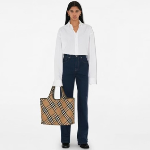 ❤버버리 여성 미디움 체크 토트백 - Burberry Womens Medium Check Tote Bag - bub5500x