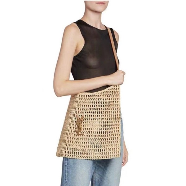 ❤입생로랑 여성 라피아 마크라메 oxalis 숄더백 - Saint Laurent Womens Oxalis Shoulder Bag In Raffia Macramé - ysb5505x