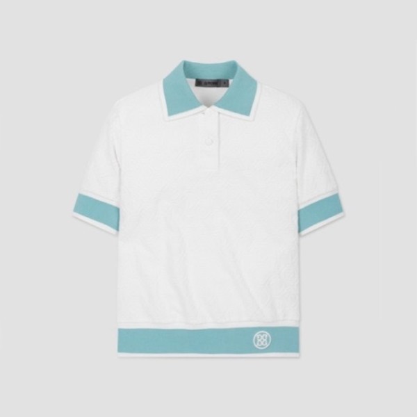 ❤[G/FORE] 지포어 여성 테리 자카드 쇼츠 슬리브 폴로 - gol1627x