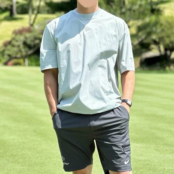 ❤ NIKE × NOCTA]  녹타×나이키 골프 숏슬리브 크루넥 & 쇼츠 팬츠 세트 - gol1648x