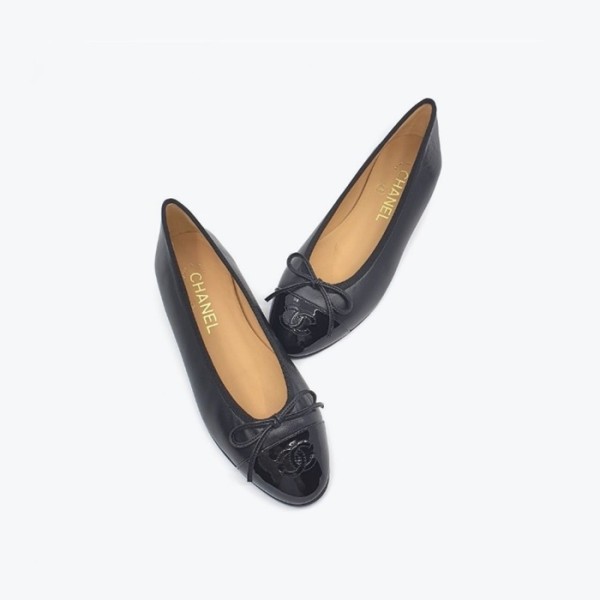 ❤샤넬 여성 CC로고 램스킨 발레리나 플랫슈즈 - chs876x