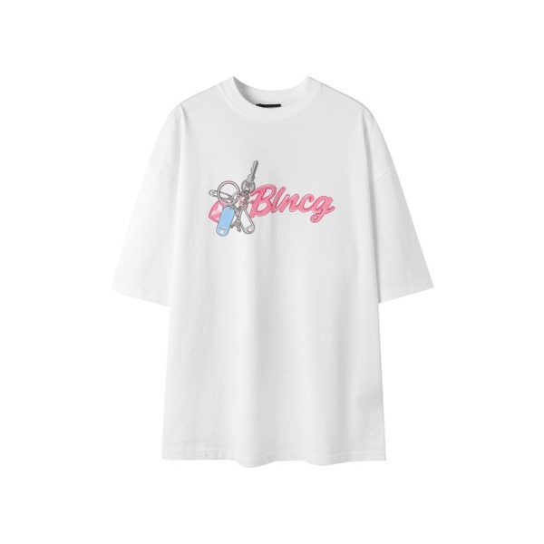 ❤발렌시아가 남성 라운드 반팔 티셔츠 - Balenciaga Mens Round Tshirt - bac6591x