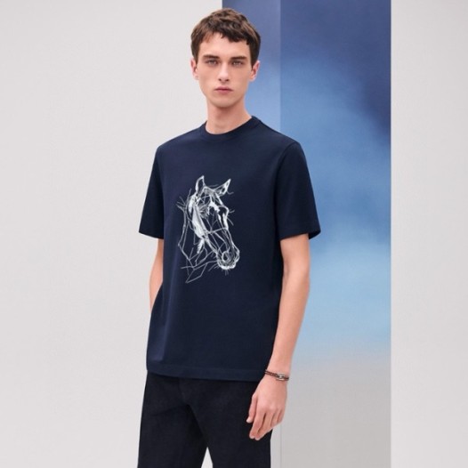 ❤에르메스 남성 라운드 반팔티 - Hermes Mens Round Tshirt - hec6640x