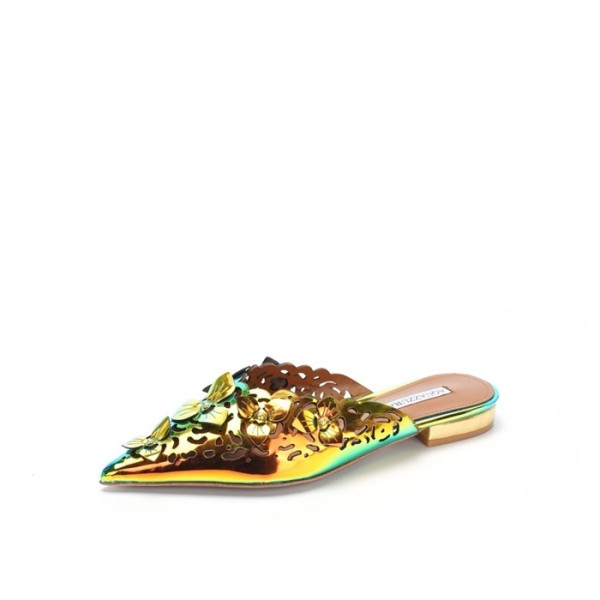 ❤아쿠아주라 여성 플라워 뮬 - Aquazzura Womens Flower Mules - aqs5758x