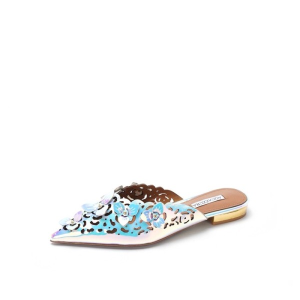 ❤아쿠아주라 여성 플라워 뮬 - Aquazzura Womens Flower Mules - aqs5762x
