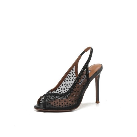 ❤아쿠아주라 여성 크리스탈 슬링백 - Aquazzura Womens Crystal Slingback - aqs5810x