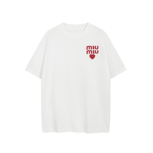 ❤미우미우 남/녀 라운드 반팔 티셔츠 - Miumiu Unisex Round Tshirt - mic6829x