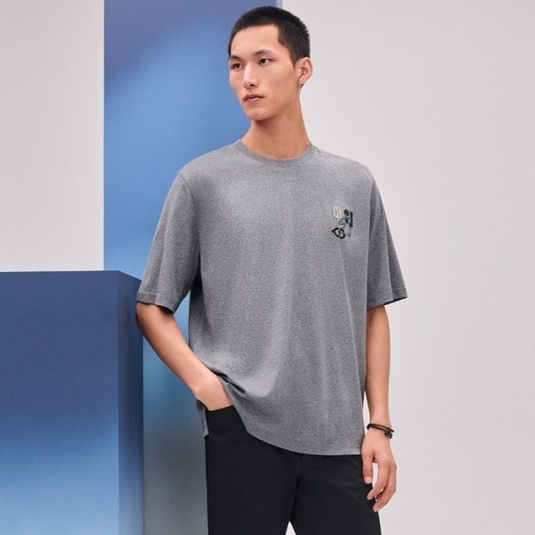 ❤에르메스 남성 라운드 반팔티 - Hermes Mens Round Tshirt - hec6861x