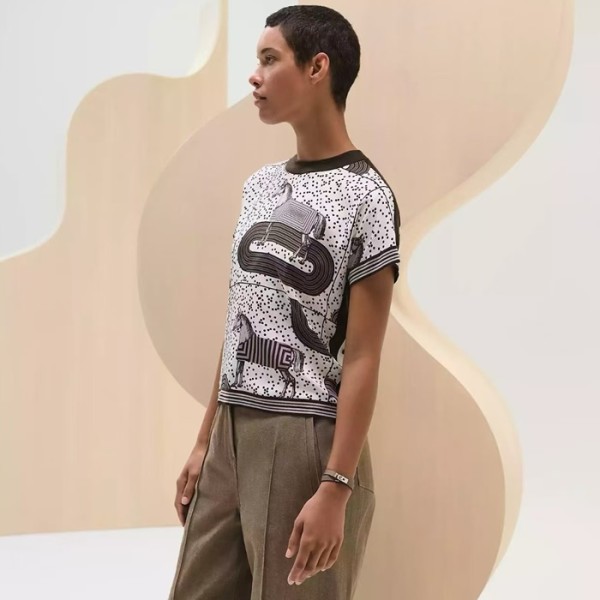 ❤에르메스 여성 크루넥 반팔티 - Hermes Womens Round Tshirt - hec6901x