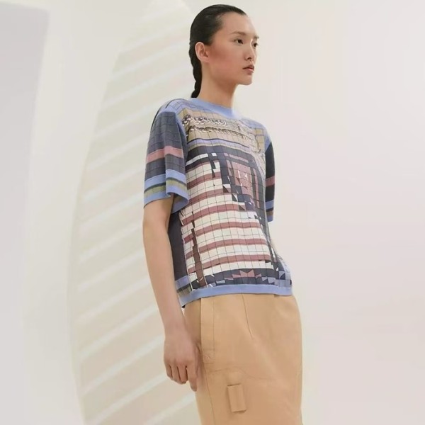 ❤에르메스 여성 라운드 반팔티 - Hermes Womens Round Tshirt - hec6902x