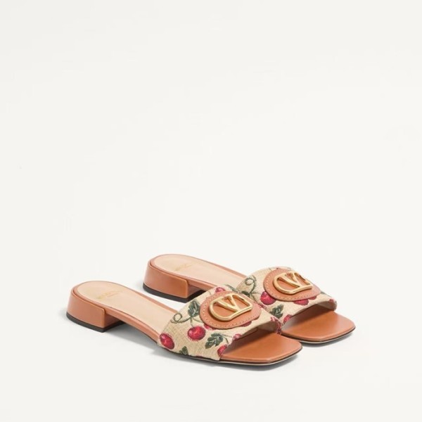 ❤발렌티노 여성 시그니처 체리픽 슬라이드 샌들 - Valentino Womens VLogo Signature Cherryfic Slide Sandal - vas5991x