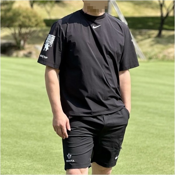 ❤[NIKE × NOCTA]  녹타×나이키 골프 숏슬리브 크루넥 & 쇼츠 팬츠 세트 - gol1692x