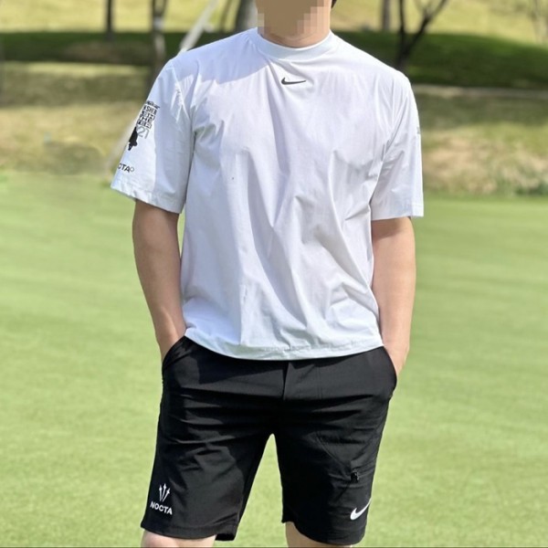 ❤[NIKE × NOCTA]  녹타×나이키 골프 숏슬리브 크루넥 & 쇼츠 팬츠 세트 - gol1693x