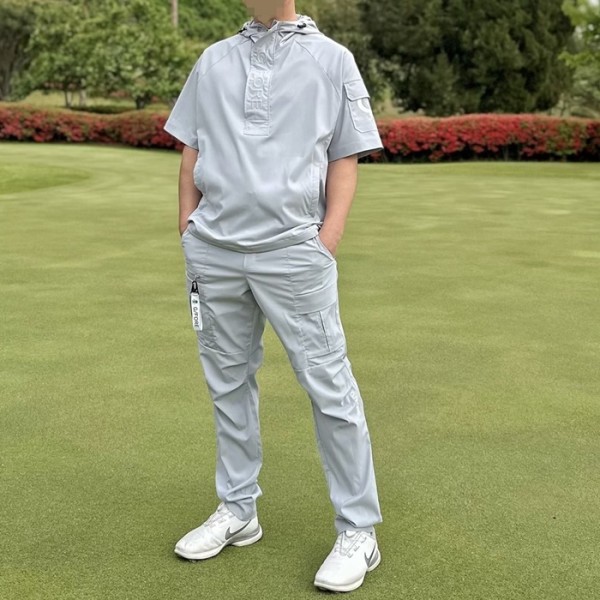 ❤[G/FORE] 지포어 남성 아노락 쇼츠 자켓 & 카고팬츠 세트 - gol1696x