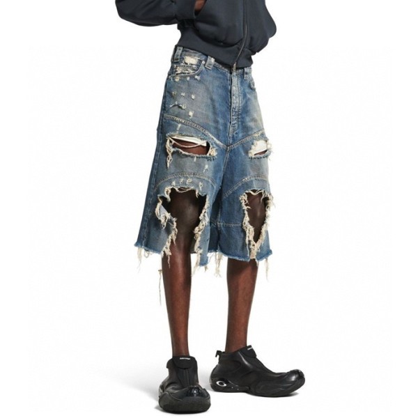 ❤발렌시아가 남성 데님 쇼츠 - Balenciaga Mens Denim Shorts - bac7019x