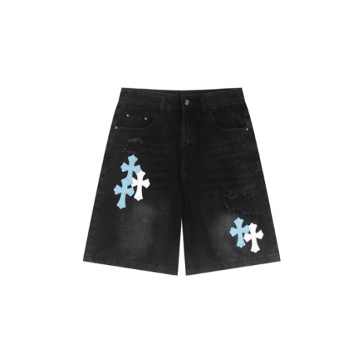 ❤크롬하츠 남성 데님 쇼츠 - Chrom Hearts Mens Denim Shorts - chc7021x