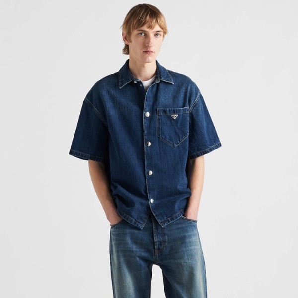 ❤프라다 남성 반팔 셔츠 - Prada Mens Denim Shirts - prc7026x