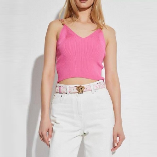 ❤베르사체 여성 Safety Pin 니트 크롭 탑 - Versace Womens Safety Pin Knit Crop Tops - vec7081x