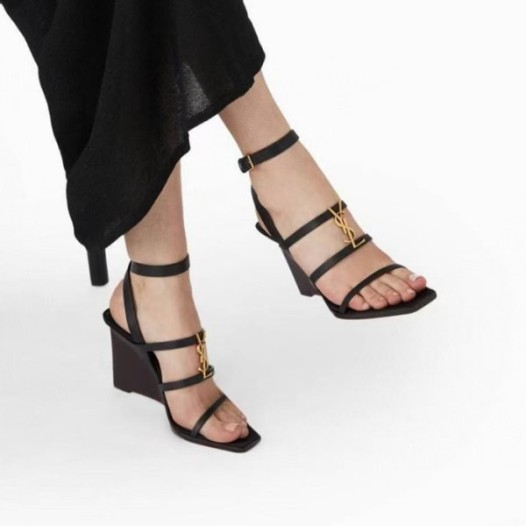 ❤입생로랑 여성 카산드라 웨지 - Saint Laurent Womens Smooth Leather Cassandra Wedge - yss6019x