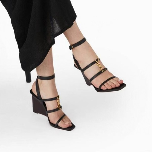 ❤입생로랑 여성 카산드라 웨지 - Saint Laurent Womens Smooth Leather Cassandra Wedge - yss6019x