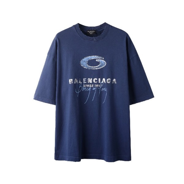 ❤발렌시아가 남성 라운드 반팔 티셔츠 - Balenciaga Mens Round Tshirt - bac7158x