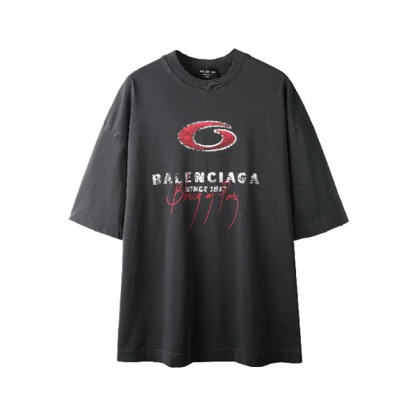❤발렌시아가 남성 라운드 반팔 티셔츠 - Balenciaga Mens Round Tshirt - bac7159x