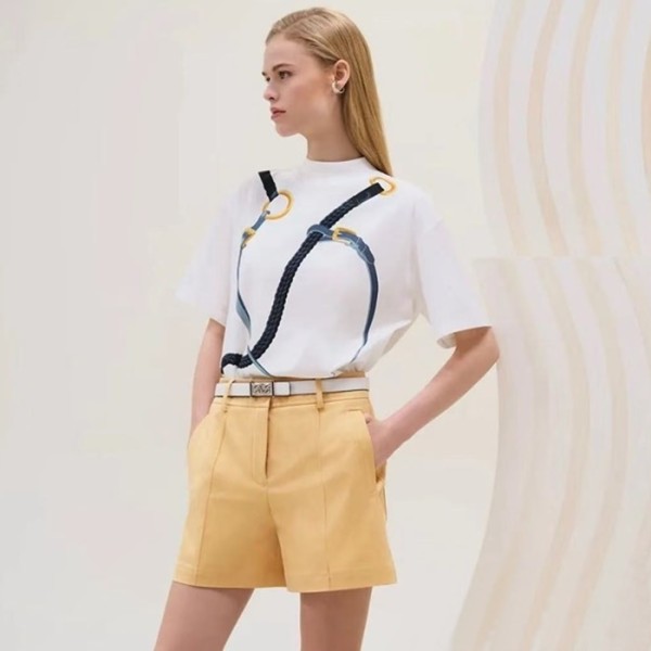 ❤에르메스 여성 크루넥 반팔티 - Hermes Womens Round Tshirt - hec7183x