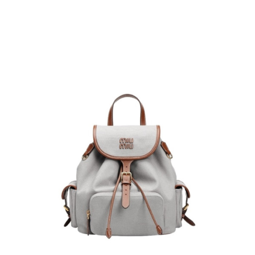 ❤미우미우 여성 캔버스 및 가죽 백팩 - MiuMiu Womens Canvas and Leather Backpack - mib5854x