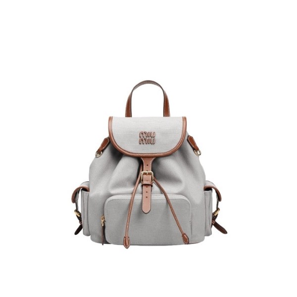 ❤미우미우 여성 캔버스 및 가죽 백팩 - MiuMiu Womens Canvas and Leather Backpack - mib5854x