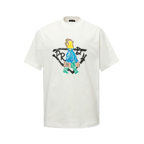 ❤프라다 남성 라운드 반팔티 - Prada Mens Round Tshirt - prc7242x