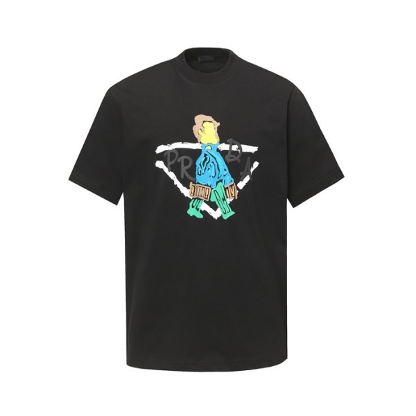 ❤프라다 남성 라운드 반팔티 - Prada Mens Round Tshirt - prc7243x