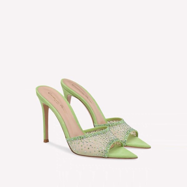 ❤지안비토 로시 여성 라니아 85 스웨이드 뮬 - Gianvito Rossi Womens Rania 85 Suede Mule - gis6116x