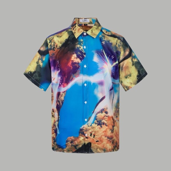 ❤로에베 남성 반팔 셔츠 - Loewe Mens Basic Shirts - loc7382x