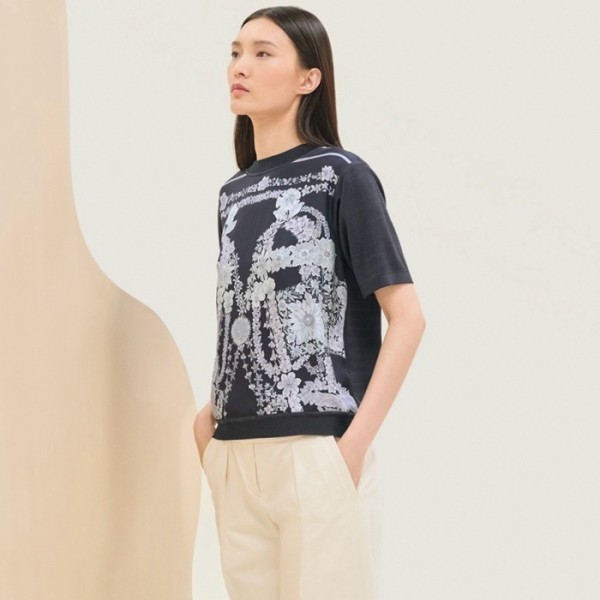 ❤에르메스 여성 크루넥 반팔티 - Hermes Womens Round Tshirt - hec7448x