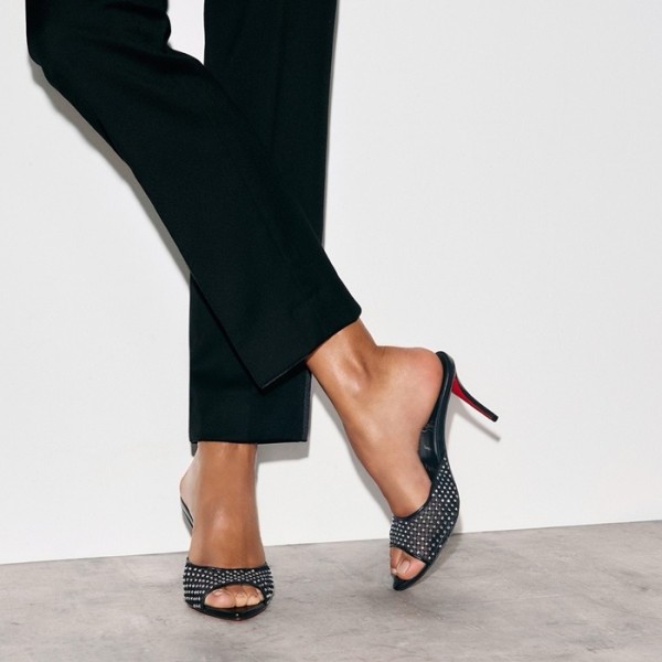 ❤크리스찬 루부탱 여성 크리스탈 메시 포인티드 샌들 - Christian Loubutin Womens Crystal Embellished Mesh Pointed Sandals - cls6234x