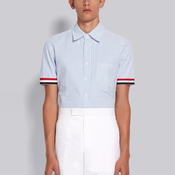 ❤톰브라운 남성 클래식 반팔 셔츠 - Thom Browne Mens Dress Shirts - thc7536x