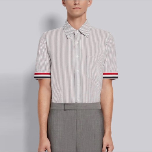 ❤톰브라운 남성 클래식 반팔 셔츠 - Thom Browne Mens Dress Shirts - thc7537x