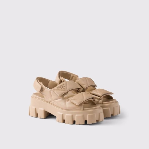 ❤프라다 여성 모놀리스 나파 가죽 샌들 - Prada Womens Monolith Napa Leather Sandals - prs6257x
