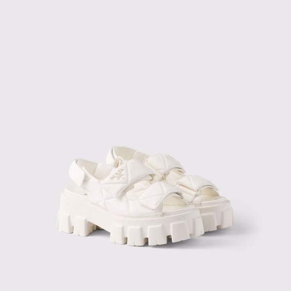 ❤프라다 여성 모놀리스 나파 가죽 샌들 - Prada Womens Monolith Napa Leather Sandals - prs6258x