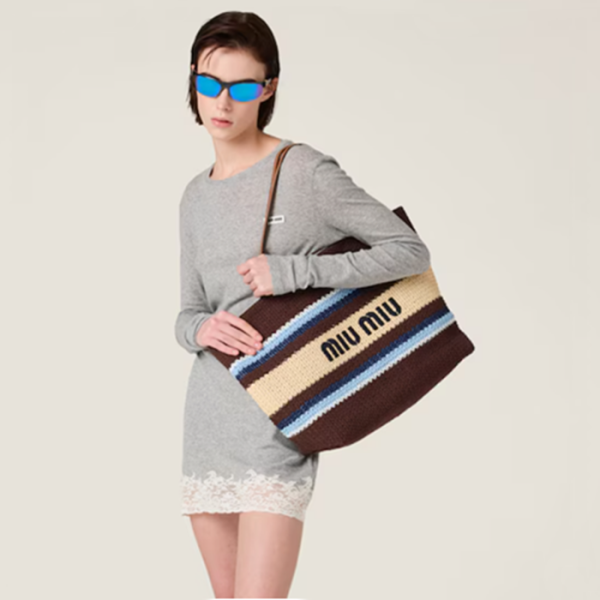 ❤미우미우 라피아 우든 토트백 - MiuMiu Rapia Cotton Tot Bag - mib6048x