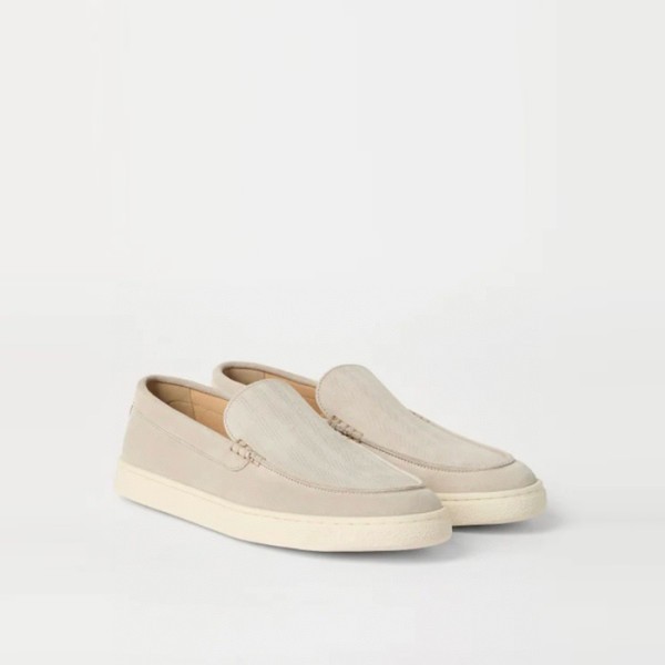 ❤브루넬로쿠치넬리 남성 스웨이드 로퍼 - Brunello Cucinelli Mens Chevron-effect Suede Loafers - brs6269x